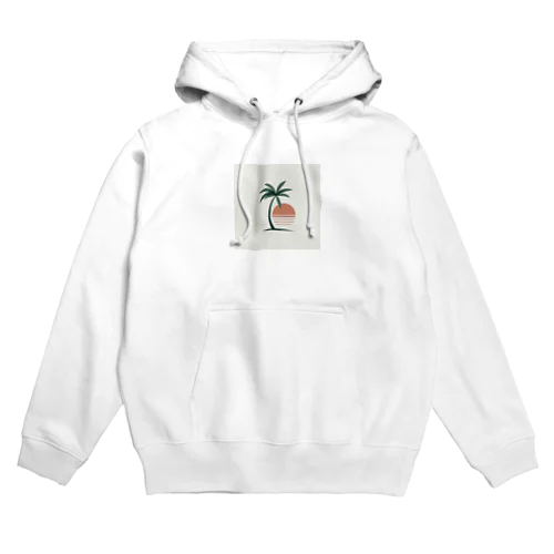 夕日とヤシ Hoodie