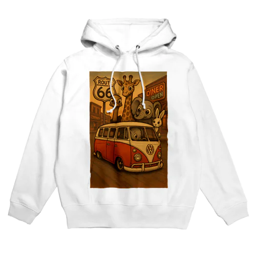 ワーゲンバスで街に繰り出す Hoodie