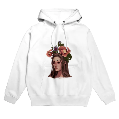 フキゲンナ女　flower Hoodie