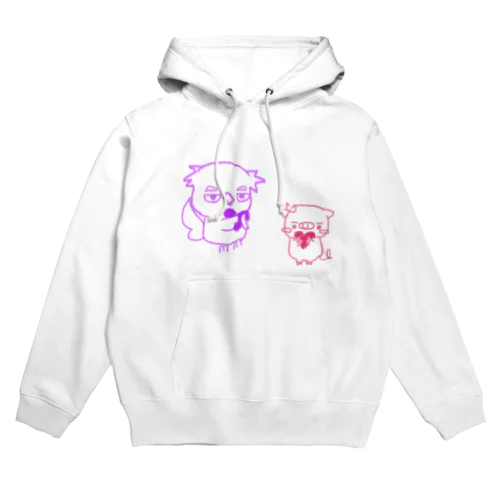 ふくろうくんとぶたちゃん Hoodie