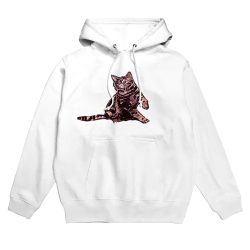 彫刻 猫 Hoodie