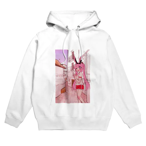 うさ耳×ツインテール Hoodie