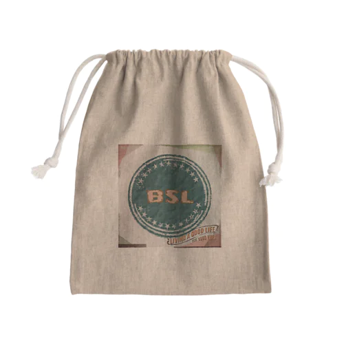 「BSL」square Mini Drawstring Bag