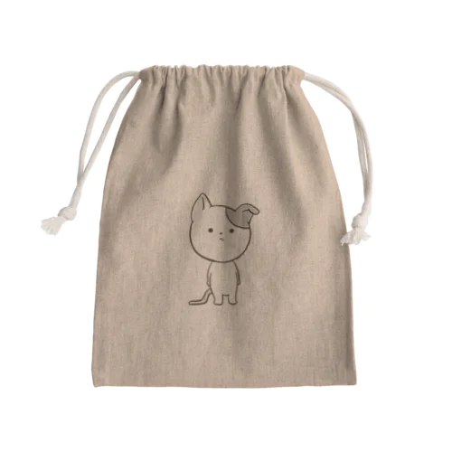 ベロをしまい忘れたゆるねこ Mini Drawstring Bag