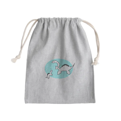 プレシオサウルスの親子 Mini Drawstring Bag