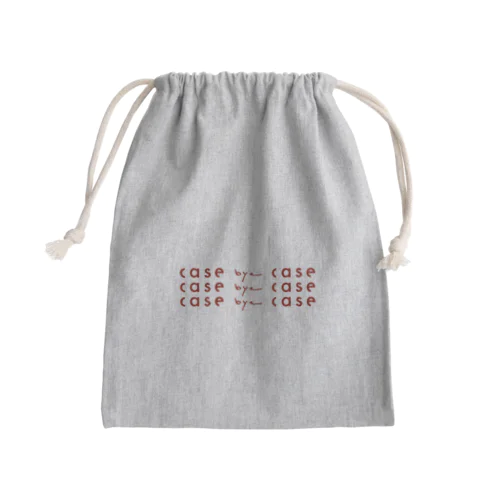 case bye case 赤 Mini Drawstring Bag