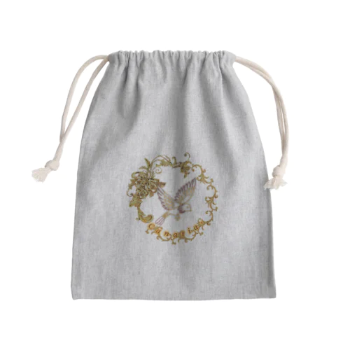 紅金糸雀ロゴ入りきんちゃく Mini Drawstring Bag