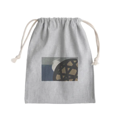 和風　神坂雪佳 「白鷺」 （1909） Mini Drawstring Bag
