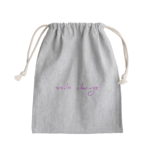 スマイルチャージ-ピンクバージョン- Mini Drawstring Bag