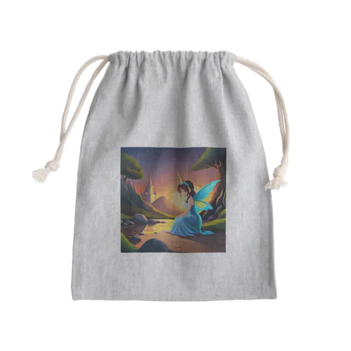 星空の下で輝く妖精 Mini Drawstring Bag