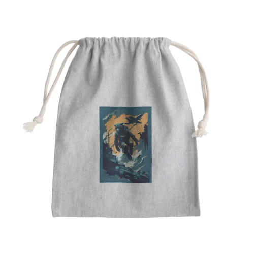 宇宙冒険さるかいな Mini Drawstring Bag