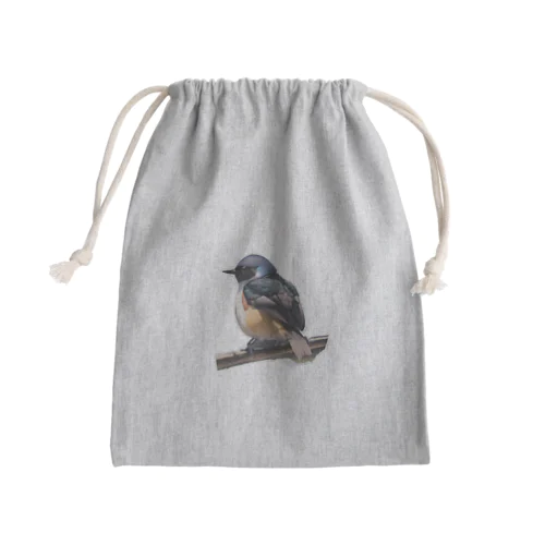 可愛らしいジョウビタキ Mini Drawstring Bag