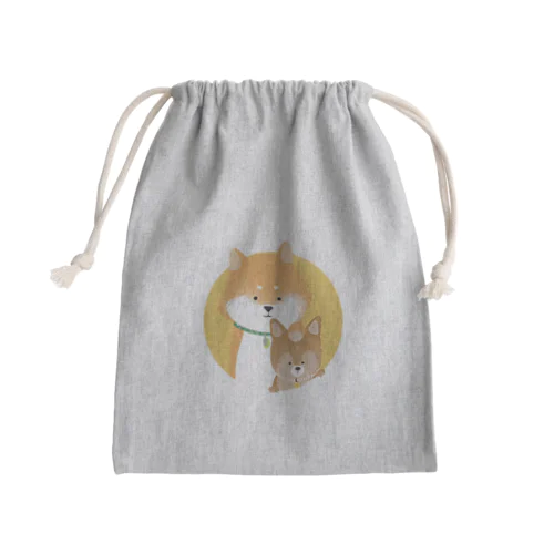 こま&まる Mini Drawstring Bag