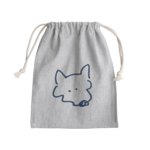 ゆるゆるおおかみ Mini Drawstring Bag