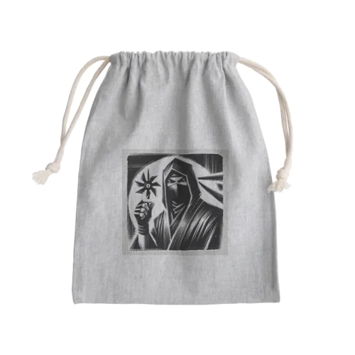 忍者まる Mini Drawstring Bag