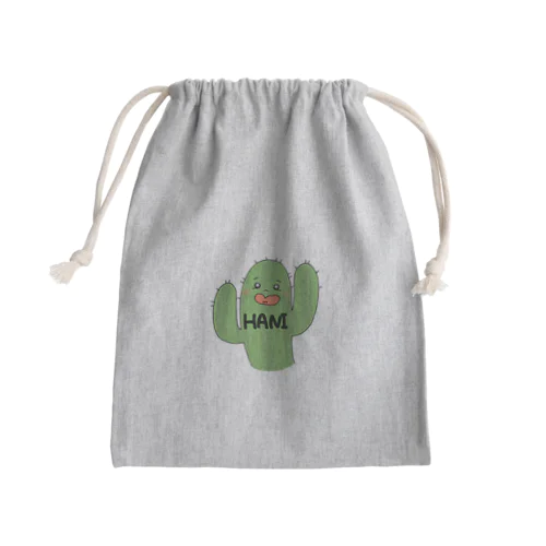 サボテンはにわ Mini Drawstring Bag