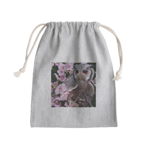 Sakura　OWL 　JAPAN Mini Drawstring Bag