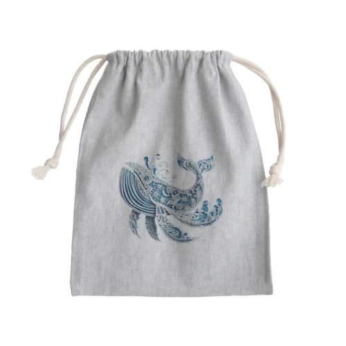 くじら Mini Drawstring Bag