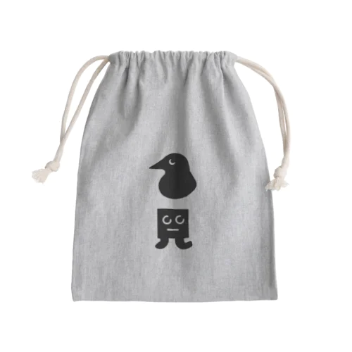 カラス見 Mini Drawstring Bag
