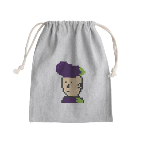 JapaneseHead 茄子 eggplant #59 Mini Drawstring Bag
