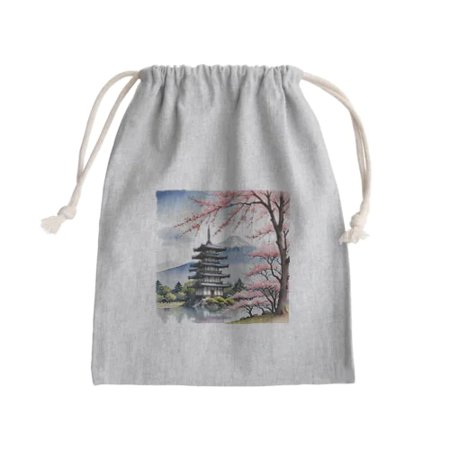 日本の風景 Mini Drawstring Bag