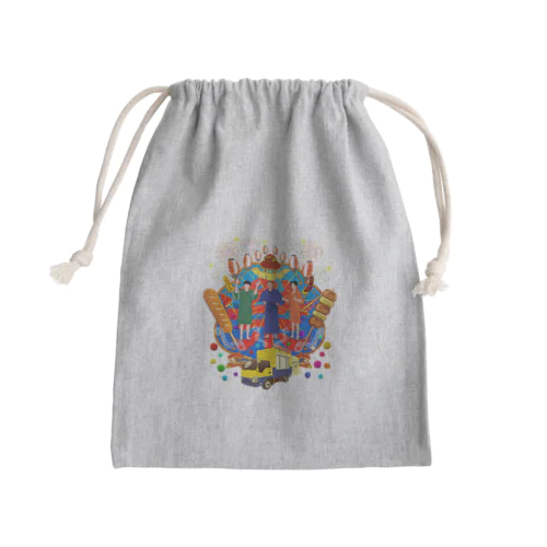 ひみつ基地。千葉の親子三代夏祭り2025 出店記念グッズ Mini Drawstring Bag