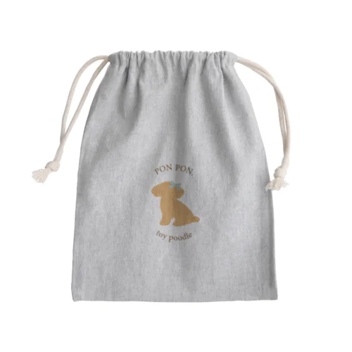 トイプードル！PONPON.人気かわいい！いぬ犬グッズ！といぷーどる Mini Drawstring Bag
