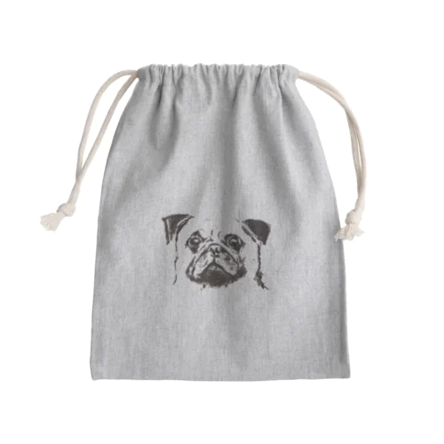 パグ犬 Mini Drawstring Bag