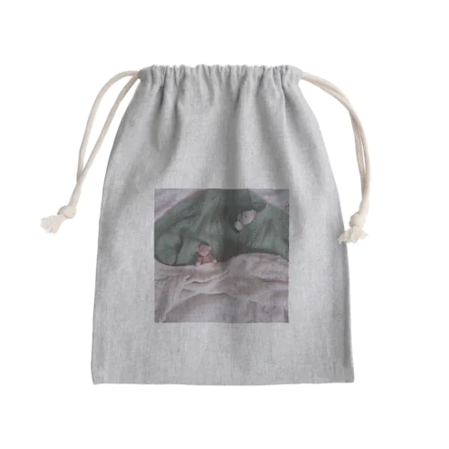 くまねてる Mini Drawstring Bag