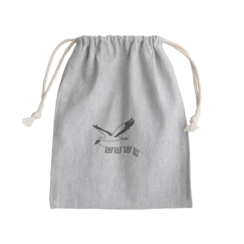 こうのとり Mini Drawstring Bag