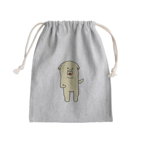 ファイティングポーズ犬 Mini Drawstring Bag