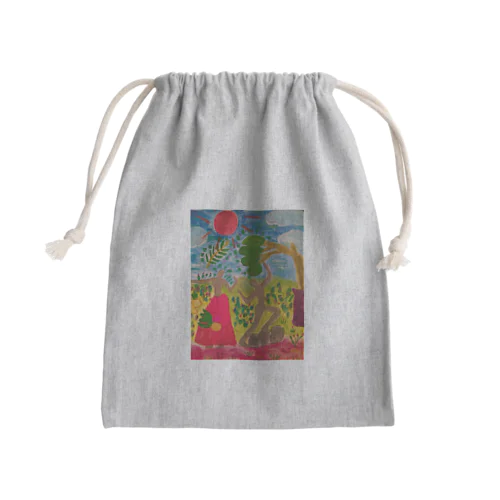 アースに生きる Mini Drawstring Bag