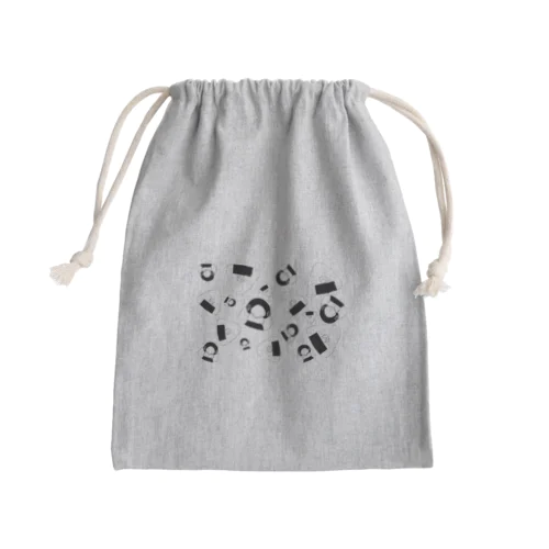 おにぶん Mini Drawstring Bag