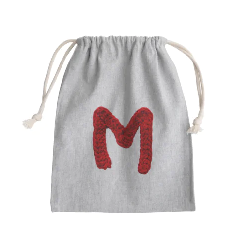 アルファベット巾着/M Mini Drawstring Bag