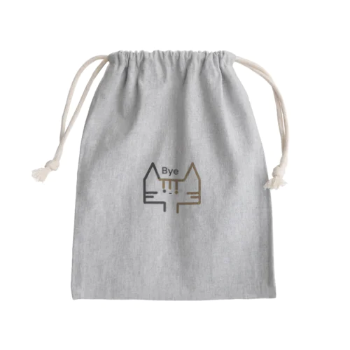 The Bye Cat  Mini Drawstring Bag