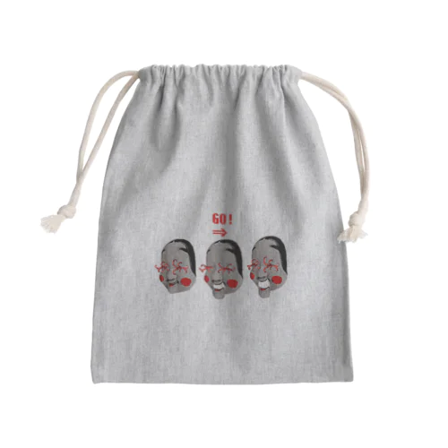 GOHOMEおかめ Mini Drawstring Bag
