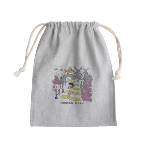 wonder girl！ Mini Drawstring Bag