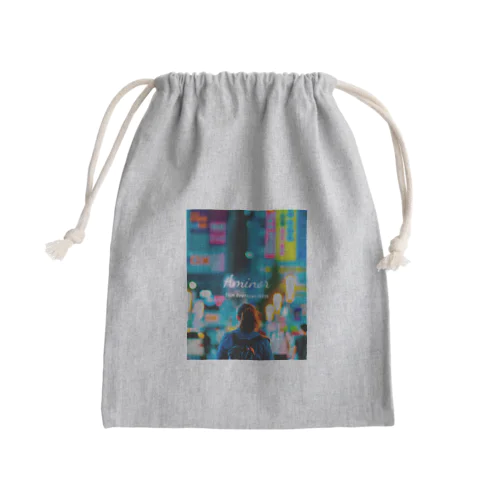 Girl in Tokyo Mini Drawstring Bag