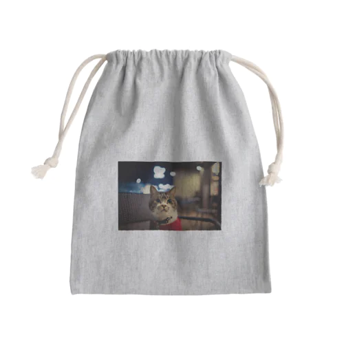お目々まん丸リキちゃん Mini Drawstring Bag