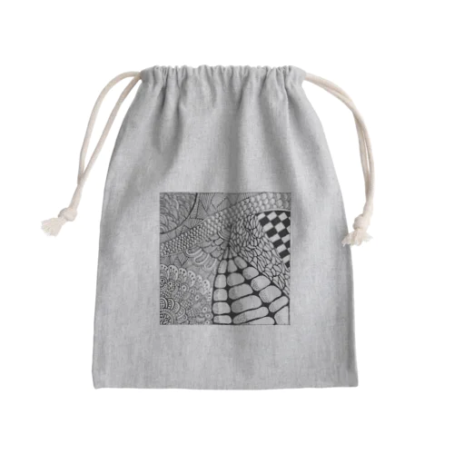 Thickness 0.38 BLACK Mini Drawstring Bag
