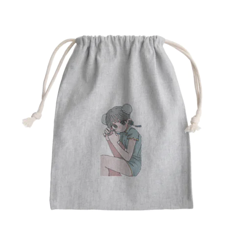 チャイナ娘 Mini Drawstring Bag