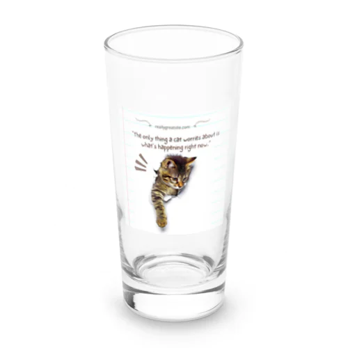 飛び出す猫ちゃん‼️色々〜 Long Sized Water Glass