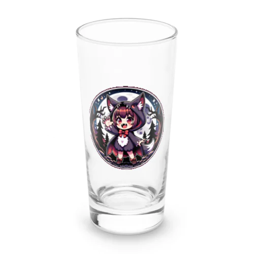 月夜の猫耳少女 Long Sized Water Glass