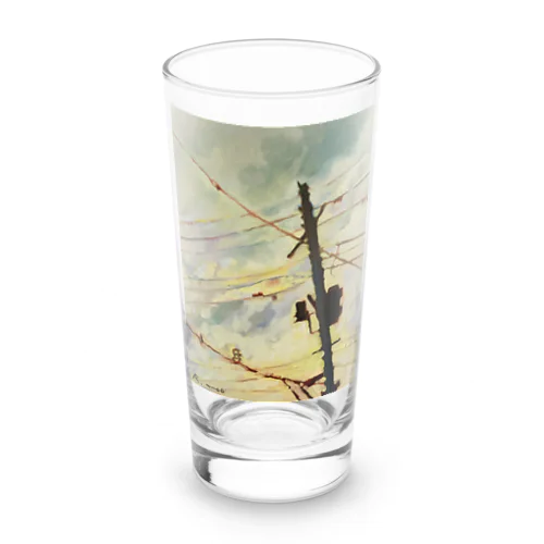 夕暮れすきすき電信柱ちゃん Long Sized Water Glass
