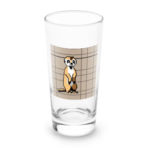 ドット絵ミーアキャット Long Sized Water Glass