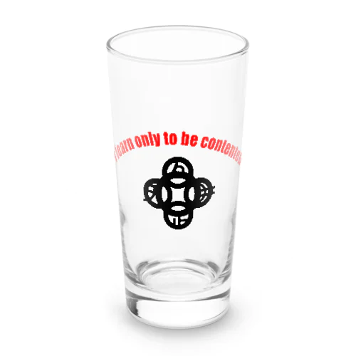 吾唯足知h.t.ショルダーアーチ黒・赤英語 Long Sized Water Glass