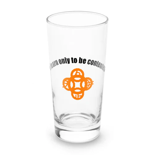 吾唯足知h.t.ショルダーアーチ橙・黒英語 Long Sized Water Glass