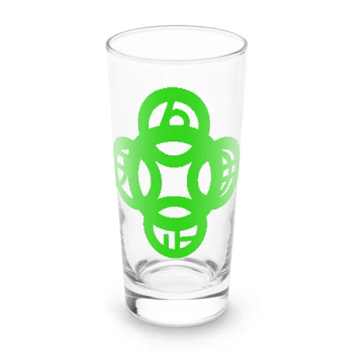 吾唯足知（吾唯足りるを知る。）緑・マークのみ Long Sized Water Glass
