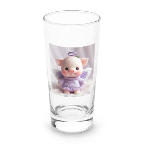 Cute Pig Angel "PoPo"   SN004 Long Sized Water Glass
