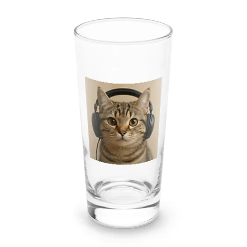 ヘッドフォンキャット Long Sized Water Glass